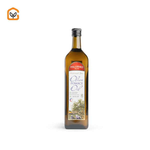 Palermo Olive Pomace Oil In Dark Marasca Glass Bottle 1 Ltr.